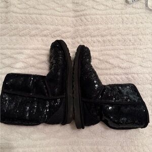UGG Black Sequin Winter Boots